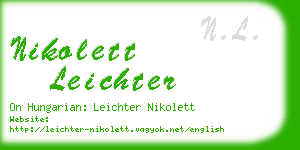 nikolett leichter business card